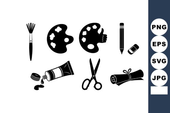 Art and Painting Supplies Vector with Br: A Versatile Toolkit for Visual Projects
