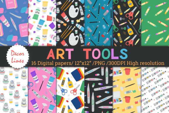 Art Tools Pattern Collection: Crafty Designs Made Easy