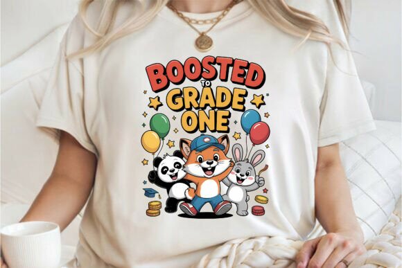 Boosted to Grade One School Shirt PNG: A Versatile Design Asset for Creative and Commercial Use
