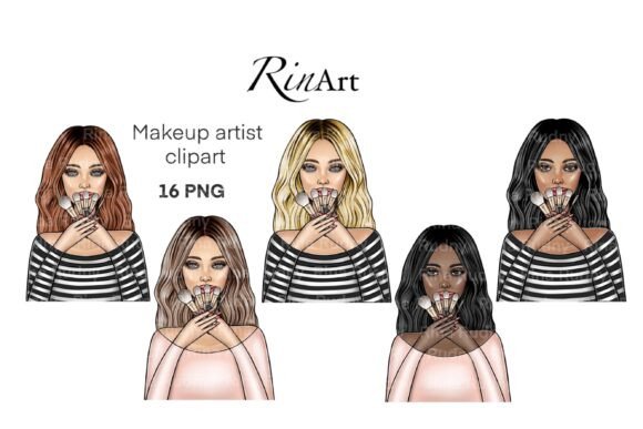 Girl with Cosmetics Makeup Clipart PNG: A Versatile Design Resource