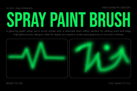 Glowing Green Spray Paint Brushes for Bold Creative Projects
