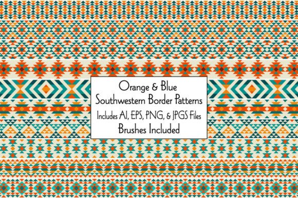 Orange Blue Southwestern Borders: Creative Design Tools for Everyday Use