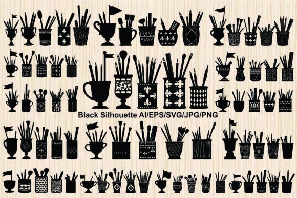 Silhouette of Art Supplies Collection