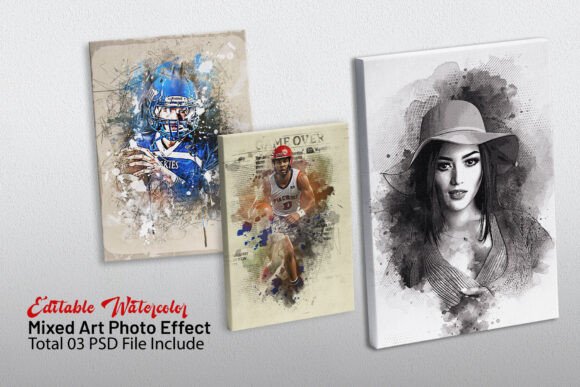 Transform Your Visuals with Editable Watercolor Mixed Art Effect