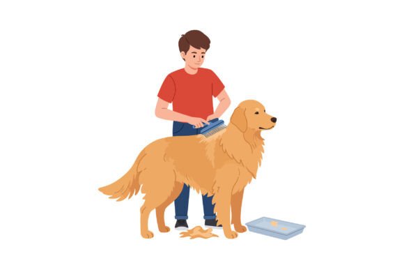 Understanding the Importance of Grooming: A Boy Grooming a Golden Retriever