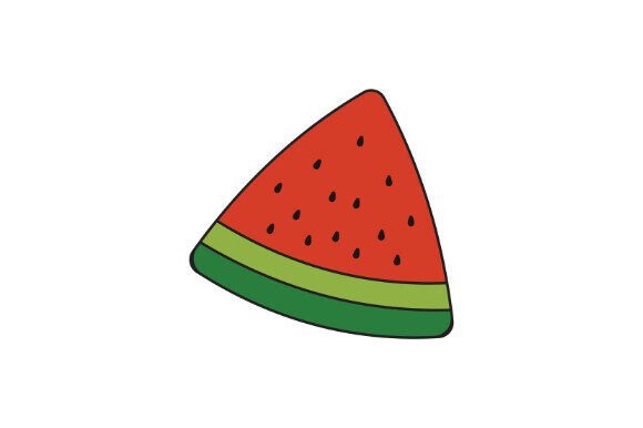 Watermelon Line Art for Creative Projects